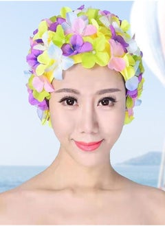 Buy Cute Flower Swim Cap Female Comfortable For Adults in Saudi Arabia