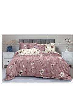 اشتري طقم لحاف Embrace King Comforter مكون من 6 قطع من القطن المصقول مقاس كينج، ملاءة سرير واحدة مثبتة 200 * 200 سم، لحاف واحد ثابت 220 * 240 سم، 4 قطع أغطية وسائد فائقة النعومة في الامارات