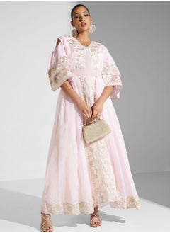 Buy Floral Lace Detailed Dress in Saudi Arabia