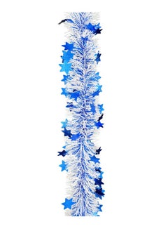 Buy Christmas Tinsel with Stars Blue 200cmx10cm in UAE