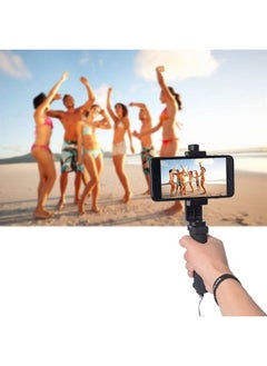 Buy Ergonomic Anti-Falling Cell Phone Vlogging Hand Grip Stabilizer Smartphone Holder Rig Mount Video Kit w/ Safety Strap Portable Selfie Stick for iPhone Samsung (Landscape+Portrait)-Mic /Light Adapter in UAE