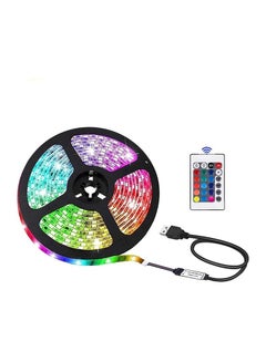 Buy 2M USB LED RGB LED Strip Lights for TV with Remote Control 16 RGB Colors 5050 Colors IP65 Waterproof Night Light Decoration, Multi Color in Egypt