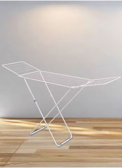 Buy Foldable Drying Rack with Extendable Wings Reinforced Structure 180x50x108cm in Saudi Arabia