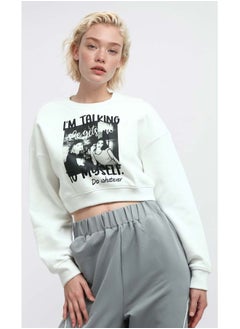 Buy Long Sleeve Cropped Round Neck Short Shirt in Egypt