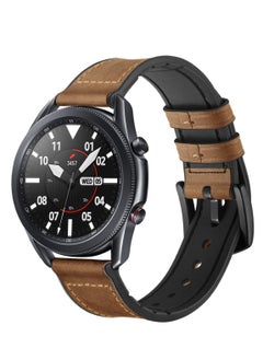 اشتري Watch Band for Huawei GT2/3, 22mm ,Leather Silicone Brown في الامارات