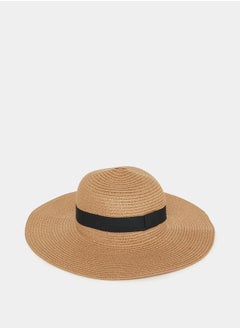 اشتري Ribbon Wide Brim Straw Hat في السعودية