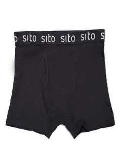 اشتري Dr. Mercola, Men’s SITO Organic Cotton Black Boxer Briefs 3-Pack, (Black, Small), Soft to the Touch, GOTS-certified في الامارات