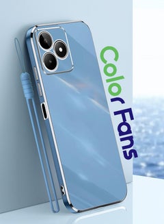 اشتري Mobile Phone Case for Realme C53 Electroplated Protective Case Gold-Blue في الامارات