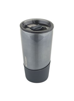 Buy Luxe Stainless Steel Ceramic Lined Barista Cup Grey and Black 355ml 5602 in Saudi Arabia