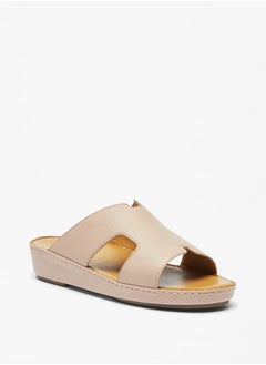 اشتري Mens Textured Slip-On Arabic Sandals في الامارات