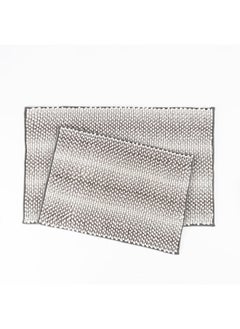 اشتري 2-Piece Chenille Bath Mat, Grey في الامارات