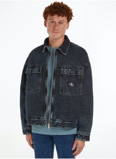 اشتري Mid Wash Logo Denim Jacket في الامارات