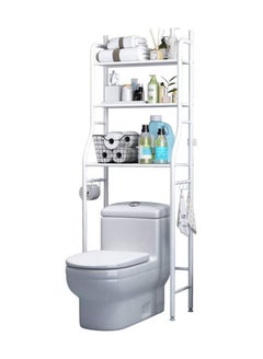 اشتري رف منظم يوضع فوق المرحاض لتخزين ادوات الحمام مكون من 3 طبقات بتصميم مثالي في السعودية