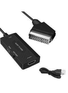 Buy SYOSI HDMI to SCART HD video converter, with HDMI Cable, Full HD 1080P Switch Video Audio Converter, HDMI Input SCART Output Video Audio Converter with NTSC PAL in UAE