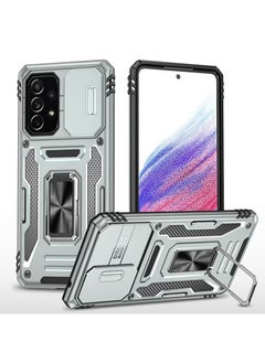 Buy Samsung Galaxy A73 5G Case Cover With Stand Kickstand Ring And Camera Cover Protector With Military Grade Shockproof Protective Cover for Samsung Galaxy A73 5G in UAE