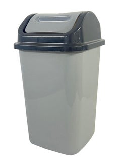 Buy Waste Bin With Swing Modern Grey 10 Liter in Saudi Arabia