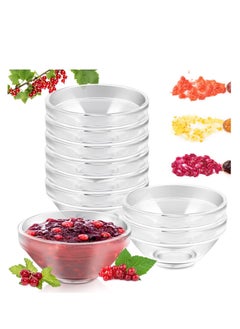 اشتري Mini Glass Bowls, 3 Inch Glass Bowls| Stackable Clear Serving Bowls | Bowl for Salad, Dessert, Dips, Nut | Candy Dishes, Stackable and Dishwasher Safe(10Pcs) في الامارات