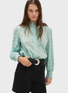 Buy Polka Dot Embroidered Top in UAE