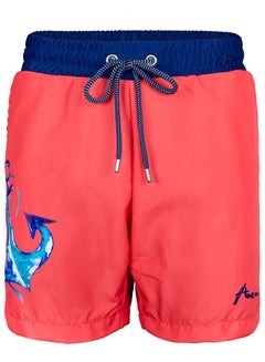Buy Anchor Men Swim Shorts with Elastic Drawstring Waistband Large in Saudi Arabia