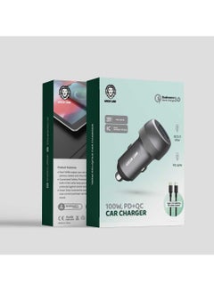 Buy iPhone Car Charger PD + QC  With Type-C To Lightning Cable 1M Smart Intelligent Charging Compatible with iPhone 14/13/13 Mini/13 Pro/13 Pro Max /12/12 Mini/12 Pro/12 Pro Max/11/11 Pro - Black in UAE