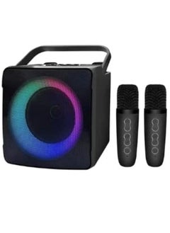 Buy 2023 New SDRD Wireless Bluetooth Speaker With 2 Microphones Portable Karaoke Machine in UAE