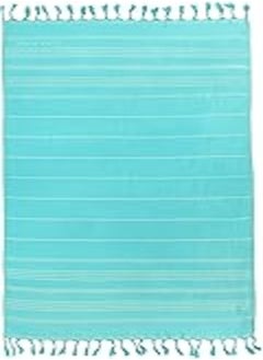 اشتري Signoola Beach Mat Towel 90 x 170 cm, Sea Light Blue, 100% cotton. في مصر