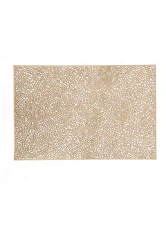 Buy Rectangle Placemats for Dinner Table Set of 6 Metallic Hollow Out Table Mats Vinyl Place Mats for Table Decor in Saudi Arabia