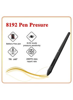 Buy PN640 Graphics Tablet Digital Drawing Tablet with 8192 Levels Pressure Sensitivity 5080LPI Resolution 4 Shortcut Keys in UAE