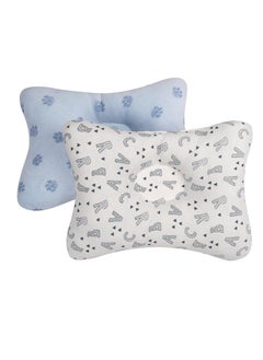 Buy 4 Protective Pillows For Newborn Head Shaping With Breathable And Reliable Material, Prevents Flat Head And Top Of Head, Multi-Colors And Shapes, Blue And Pink in Egypt