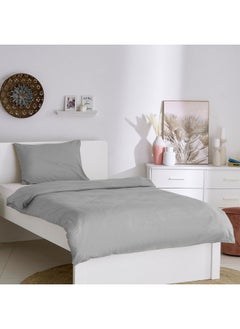 اشتري Ballina 2-Piece Solid Cotton Single Duvet Cover Set 200 x 135 cm في السعودية