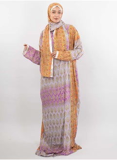 Buy Printed Viscose Isdal Mustard & Fuchsia For Women in Egypt