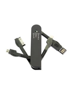 Buy 3 in1 Data USB Cable for iPhone, ipad 4, Micro USB Swiss Army Knife Shaped Fast Charger Charging Cable For iPhone ,iPad 30-Pin, Micro in UAE