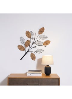 Buy Heather Metal and Grass Wall Decor 51x2x80.5cm - Black in UAE