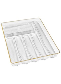 Buy Kitchen Drawer Cutlery Organizer Tray 5 Slot Cutlery Holder 34*24Cm in Egypt