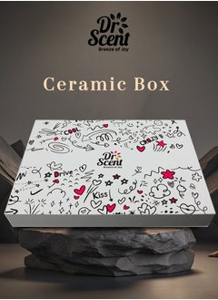 اشتري Dr Scent Ceramic Scent Gift Box | Includes 4 Essential Oils: (10ml each) – Perfect for Home Aromatherapy, Relaxation & Luxury Ceramic Diffuser Experience في الامارات