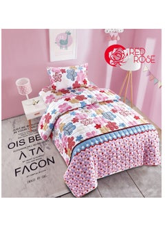 اشتري Compressed bed comforter set consisting of 3 pieces with children's drawings في السعودية