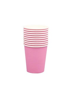 Buy Thickened disposable paper cups 250ml, 10 pieces in Saudi Arabia