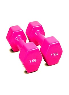 Buy 2 Piece Vinyl Coated Dumbbells 1kgs Each in Saudi Arabia