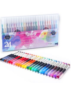 RIANCY 12PCS Black Ink Fine Point Gel Pens, 5 Pcs 0.5mm Black Ink Pens 24PCS Assorted Colors Pen For Note Taking, Journaling - View #9