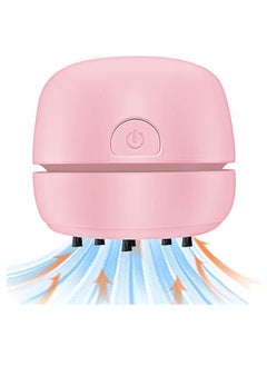 اشتري OUYoo desktop vacuum, USB charging, mini desktop vacuum, cleans rubber crumbs, dust, cordless, 360 rotation design, suitable for keyboards, home, school,Stationery， office, car(pink). في الامارات