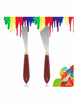 اشتري Painting Knife Set, Painting Mixing Scraper Stainless Steel Palette Knife, Painting Art Spatula with Wood Handle Art Painting Knife, Tools for Oil Canvas Acrylic Painting في الامارات