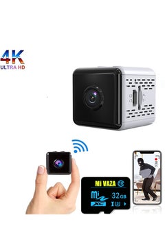 Buy Mini HD 4K Night Vision and Motion Detection-Wireless WiFi White with 32GB Memory Card in UAE