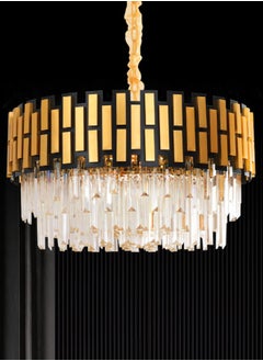 اشتري Luxury Crystal Chandelier Living Room,Modern Gold Crystal Chandelier Light,Dia 50cm Crystal Chandelier Lamp With 9 Bulbs Fixture for Dining Room, Hotel Hall Art Decor Hanging Lamp في الامارات