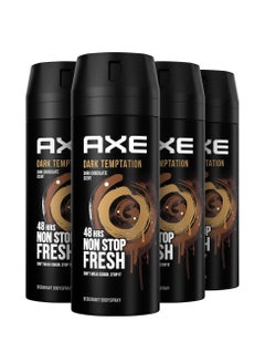 اشتري AXE Dark Temptation Body Deodorant Spray pack of 4 في الامارات