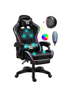 Buy COOLBABY Gaming Chair LED Light Racing Chair Ergonomic Office Massage Chair Lumbar Support and Adjustable Back Bench Bluetooth Speaker in UAE