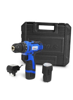 Buy 12V Cordless Drill Driver Kit, 400-1400 RPM, Dual Speed with 2 Lithium-Ion Batteries 1.5 Ah, Powerful 28NM Torque, 10mm Chuck for Efficient Drilling & Fastening, 2 Years Warranty in UAE