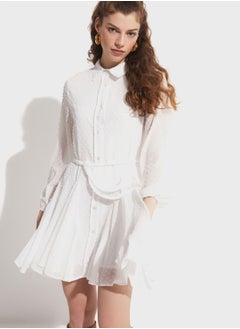 Buy Button Detail Shirt Dress in UAE