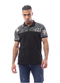 اشتري Multicolour Short Sleeves Patterned Polo Shirt في مصر