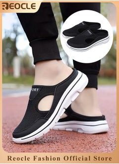 Buy Women's Walking Sneakers Breathable Mesh Mules Shoes Open Back Slip On Shoes Comfort Support Sports Sandals Orthopedic Stretch Shoes Lightweight House Shoes in UAE