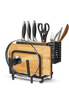 اشتري 4 in 1 Kitchen Countertop Storage Organizer  Cutting Board Universal Knife Block Holder (without chopsticks cage) في السعودية